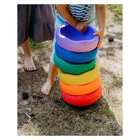 Stapelstein Original Rainbow Classic – buiten stapelen