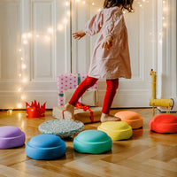 Stapelstein® Special Set Rainbow - 6 Stuks + 1  Balance Board Super Confetti