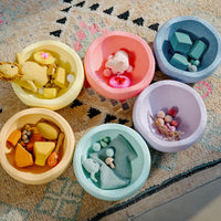Stapelstein Rainbow Set Super Confetti Pastel – sorteren op kleur