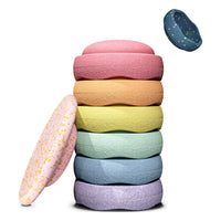 Stapelstein Water Lily Rainbow Set Pastel – 6 Originals met Water Lily-board en Pond Mini
