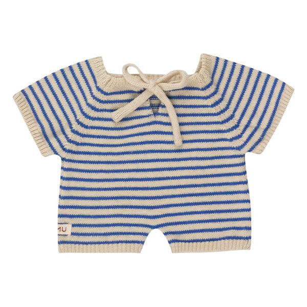 We Are Gommu Korte Onesie - Donkerblauw Gestreept