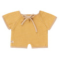 We Are Gommu Korte Onesie - Geel Gestreept