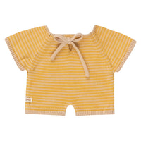 We Are Gommu Korte Onesie - Geel Gestreept