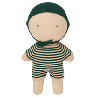 We Are Gommu Korte Onesie - Groen Gestreept