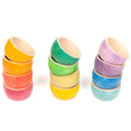 Grapat Houten Bakjes Regenboog - 12 Stuks