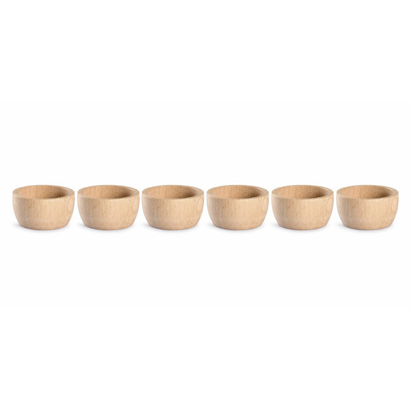 Grapat 6 Houten Bakjes Naturel