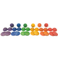 Grapat Houten Gekleurde Ronde Vormen - 30 Stuks