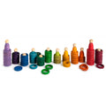 Grapat Houten Nins® Poppetjes met Ringen en Schijfjes - Carla 120 Stuks